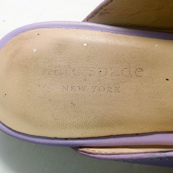 KATE SPADE NY LANA MULES LILAC LEATHER SZ 7.5 - Picture 11 of 16